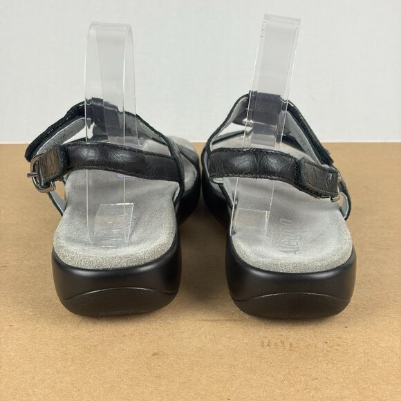 Alegria Julie Leather Slingback Sandals Womens 9 EU 39 Black Hook and Loop - Picture 4 of 10